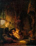 Rembrandt van rijn Holy Family painting